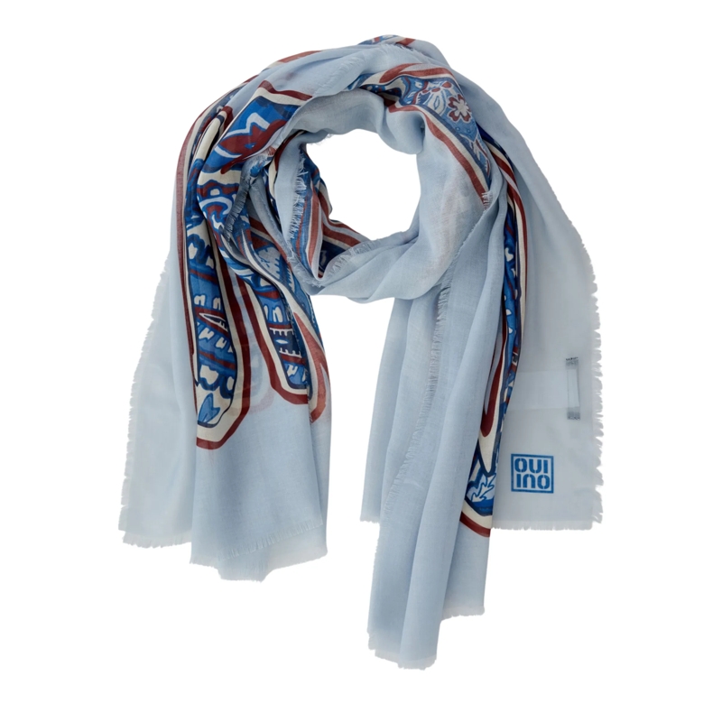 Oui Wollschal Schal hell-blau