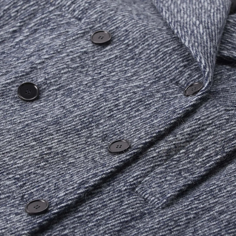 MSGM Übergangsjacke Jacke aus Alpakawolle blau(Image 4)