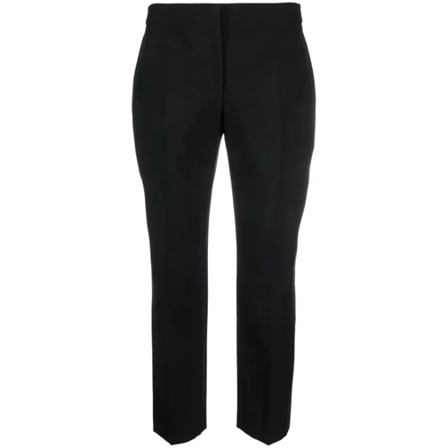 Alexander McQueen Black Crepe Leaf Pants Black 