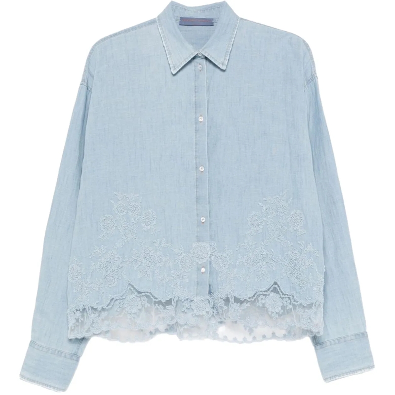 Ermanno Scervino Bluse Shirts Clear Blue blau