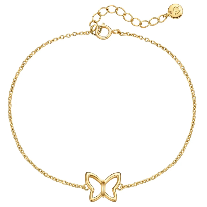 Glanzstücke München Armband Sterling Silber Armband Schmetterling gold