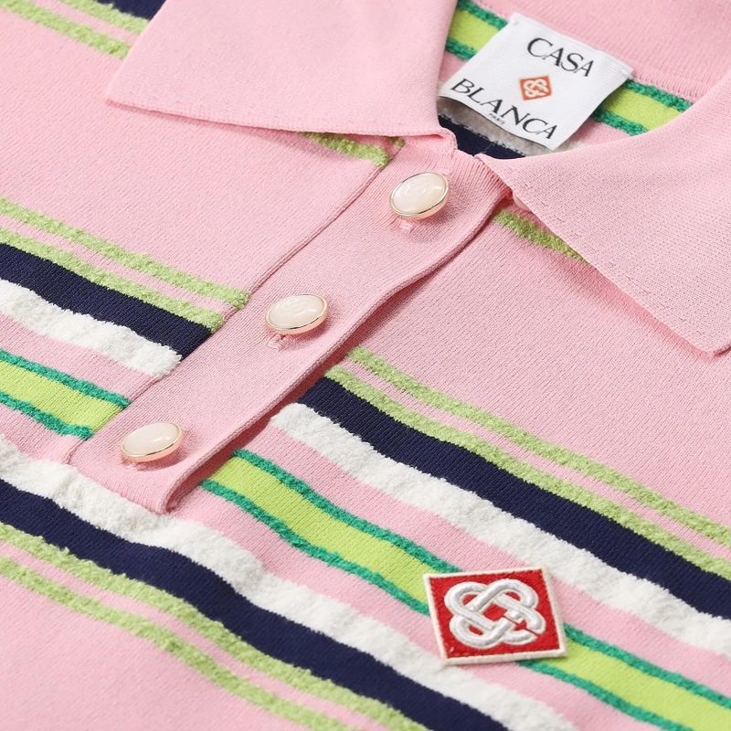 Casablanca Poloshirt Poloshirt mit Logo pink(Image 4)