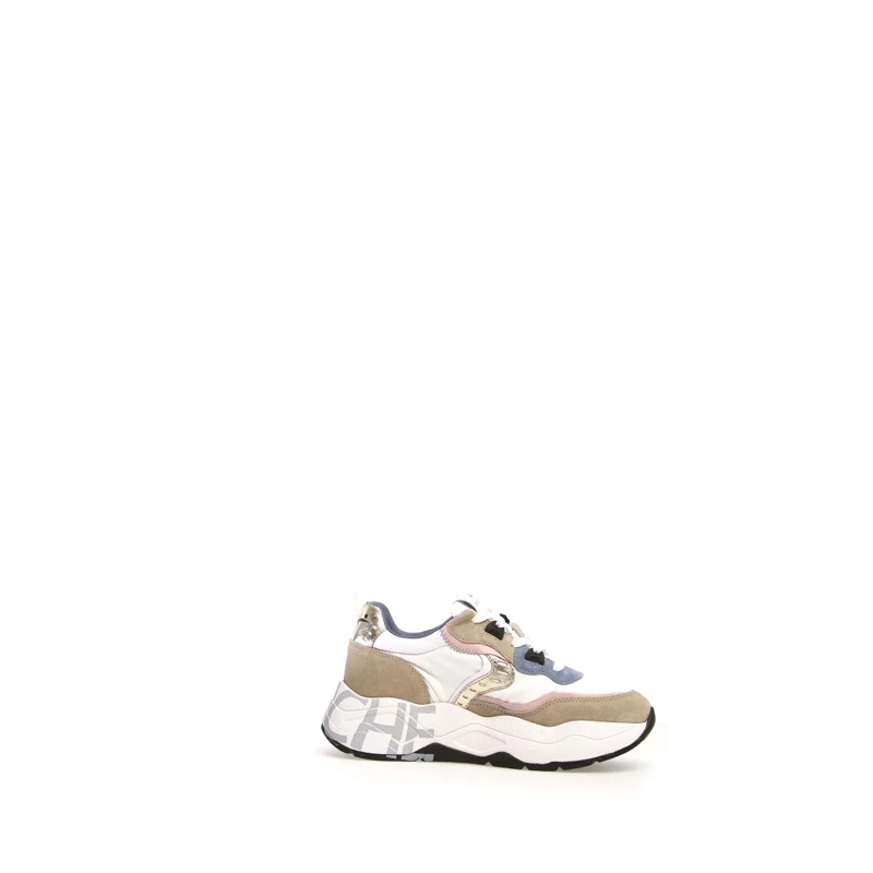 Voile Blanche Low-Top-Sneaker Beige Sneakers With Sporty Detailing White