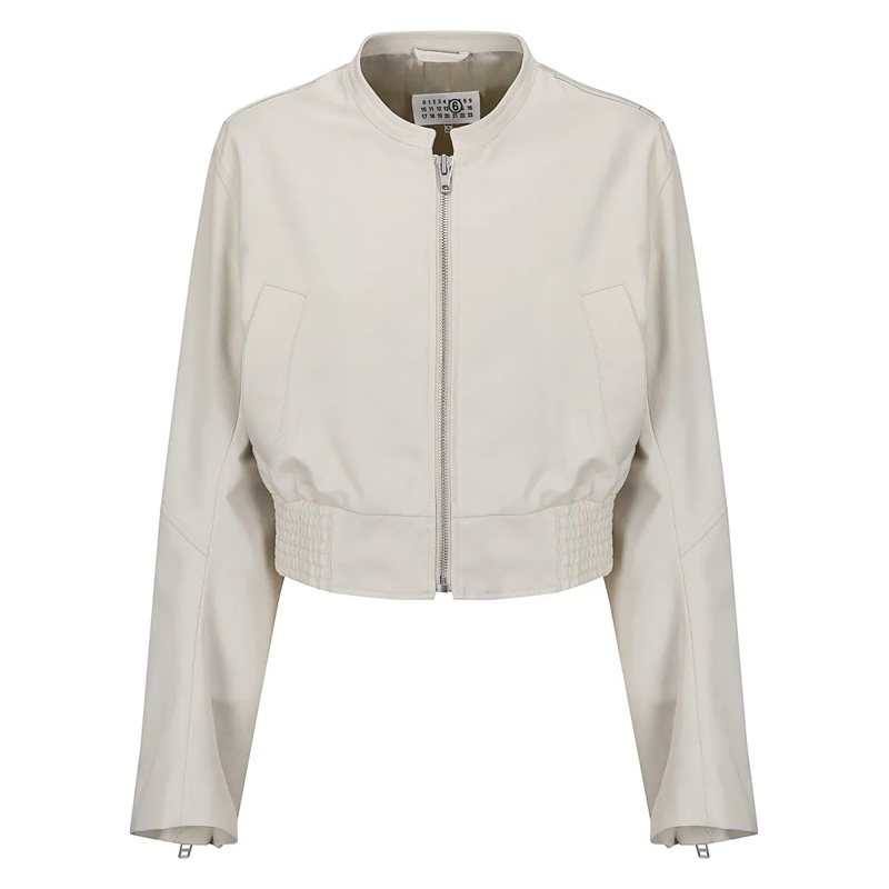 MM6 Maison Margiela Overgangsjas Modern Active Sports Jacket With Structured Fit White