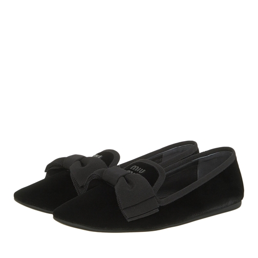 Miu Miu Ballerina Slipper Pantofole Velluto  Black