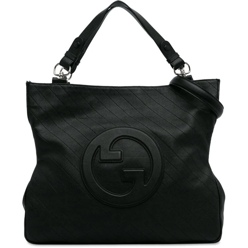 Gucci Schultertasche Medium Blondie Satchel schwarz