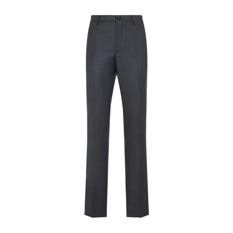 Etro Anzugshose Refined Grey Wool Trousers With Classic Waistband Grey