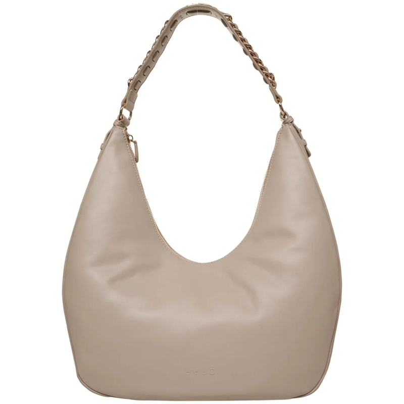 LIU JO Schultertasche Shoulder bag with chain shoulder strap beige