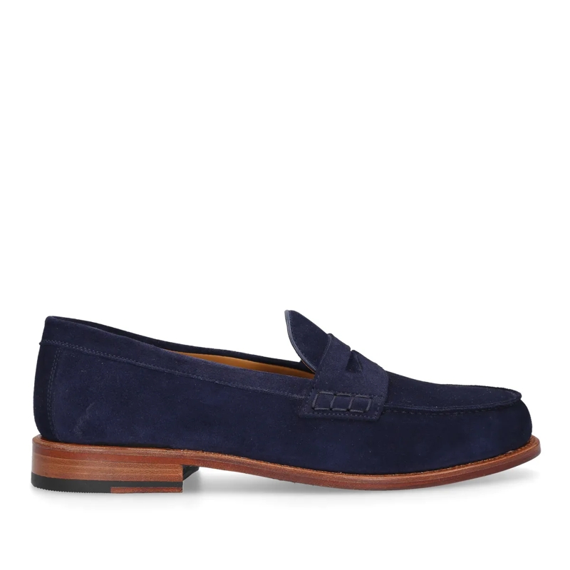 Heinrich Dinkelacker Monkstraps Loafer Wien Plain V blau