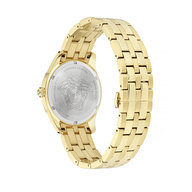 Versace Quarzuhr Quarz Analog Uhr Greca Time Gmt gold(Image 2)
