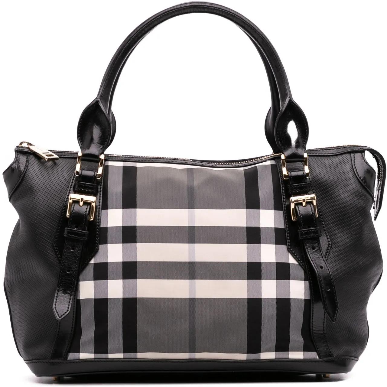 Burberry Hobo Bags - Beat Check Nylon Ellers Satchel - Gr. unisize - in Grau - für Damen