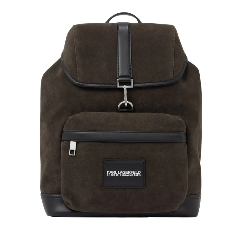 Karl Lagerfeld Rucksack K/Traveller Rucksack aus Wildlederimitat Rucksack braun