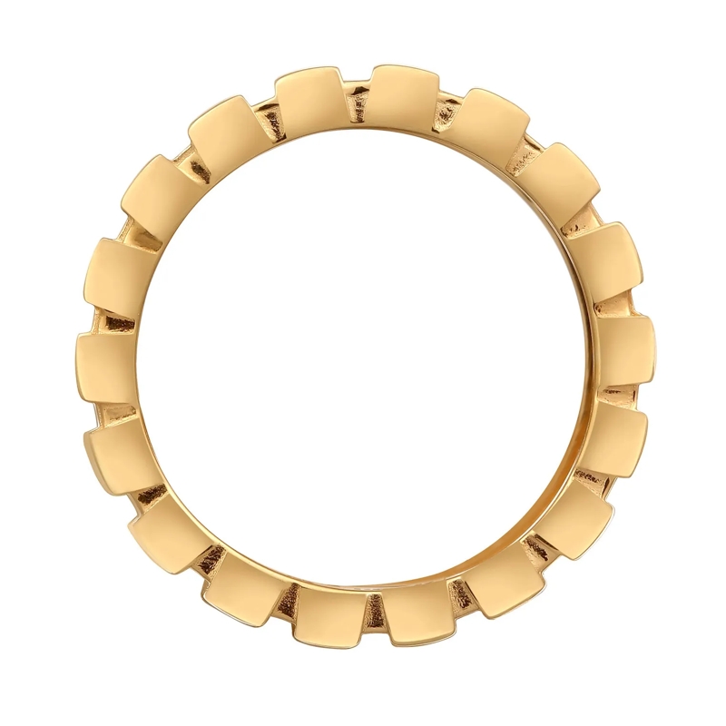 Kuzzoi Ring Ring Bandring Herren Massiv Rillenlook 925 Sterlin gold(Image 3)