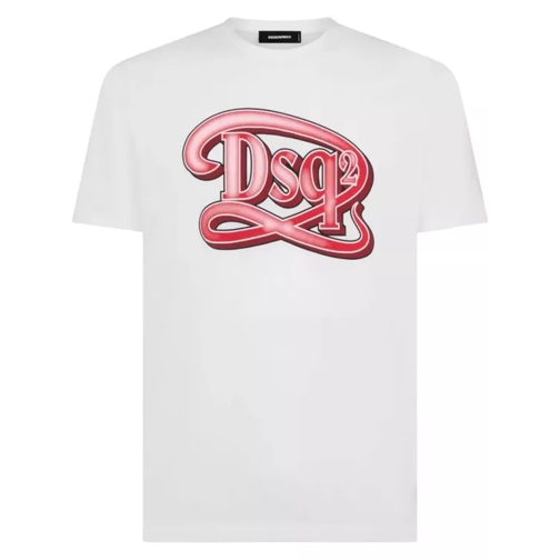 Dsquared2 Logo-Print Cotton T-Shirt White 