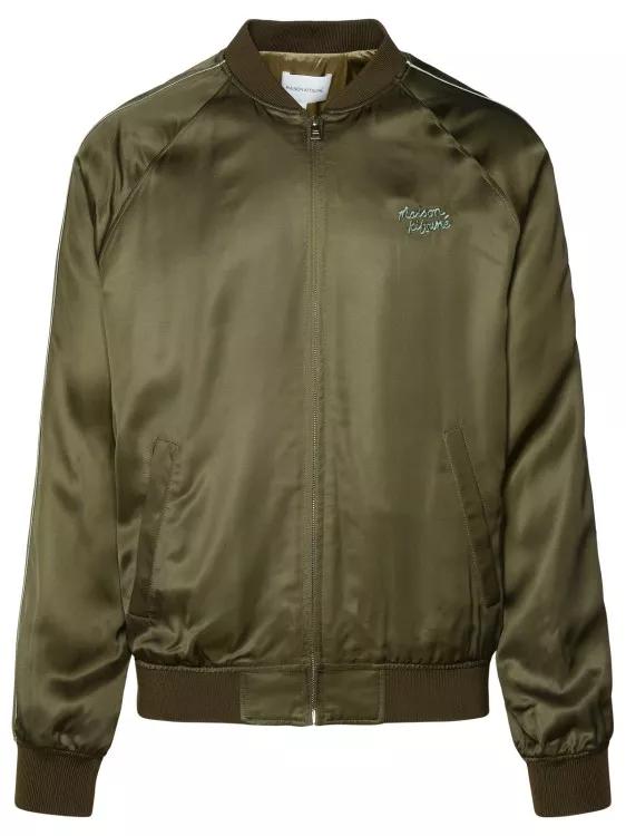 Maison Kitsune - %27Teddy%27 Green Viscose Jacket - Größe M - green