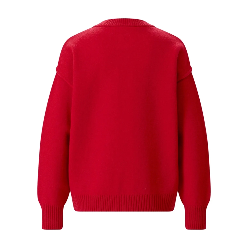 AMI Paris Cardigan Strickjacke aus Wolle rot(Image 3)