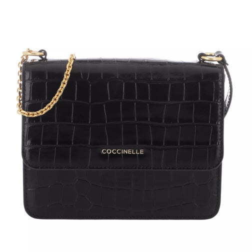 Coccinelle Anne Croco Shiny Soft Crossbody Leather Mini Bag