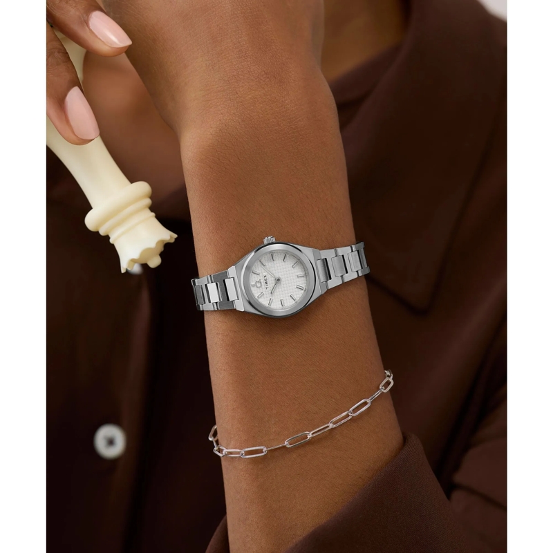 Timex Quarzuhr Quarz-Analoguhr Q Timex Continental Mini silber(Image 6)