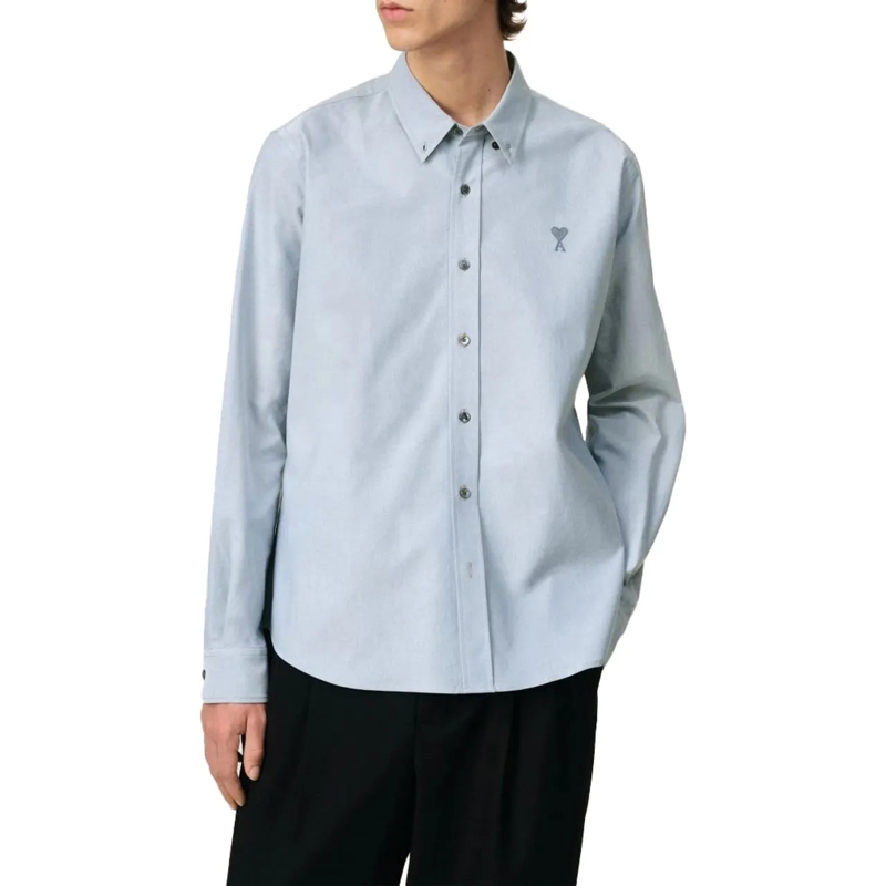 AMI Paris Legeres Oberteil hemd blauw blau