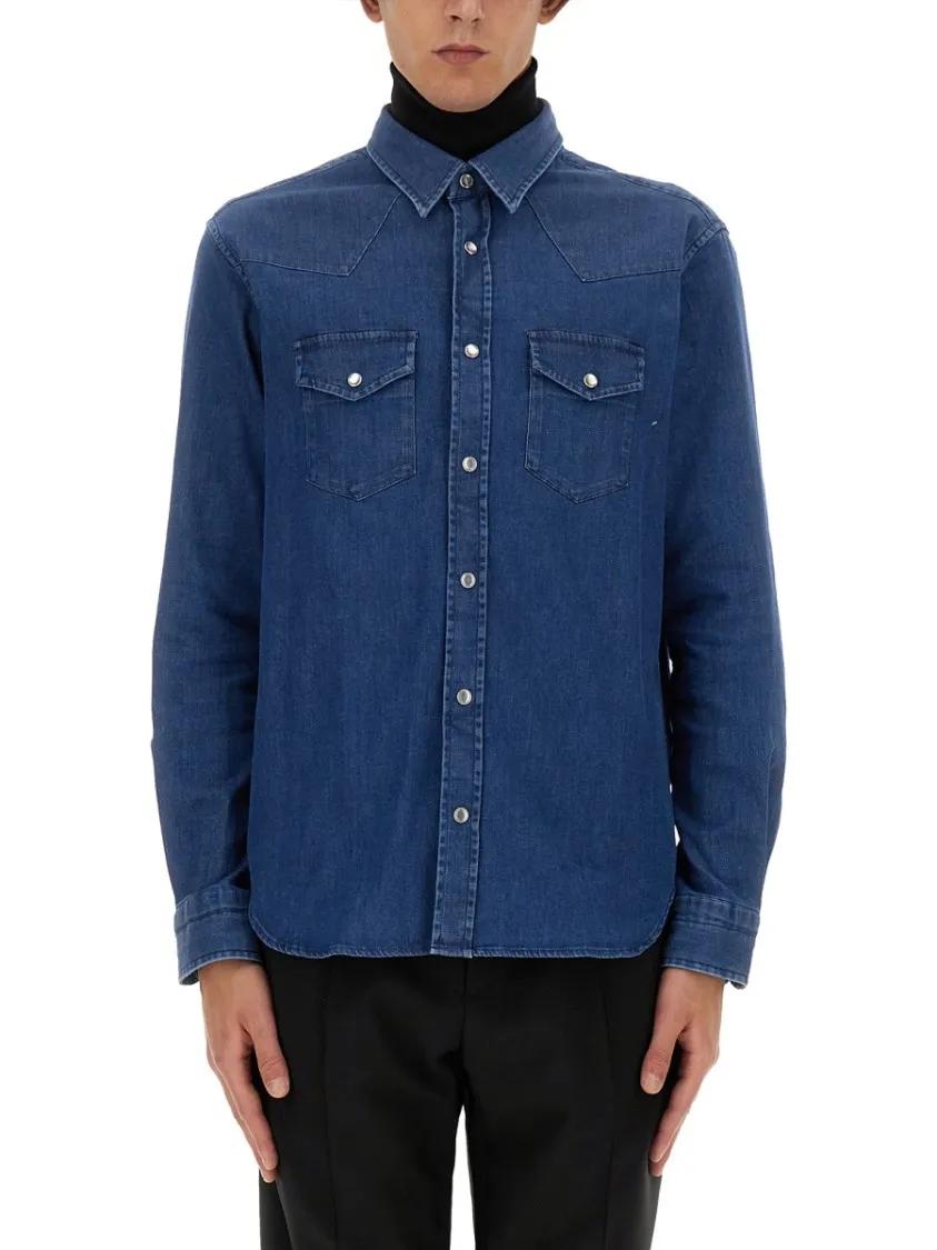 Thumbnail - Tom Ford - Denim Shirt - Größe 40 - blau