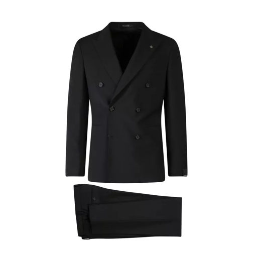 Tagliatore Virgin Wool Suit Black Combinazioni di abiti