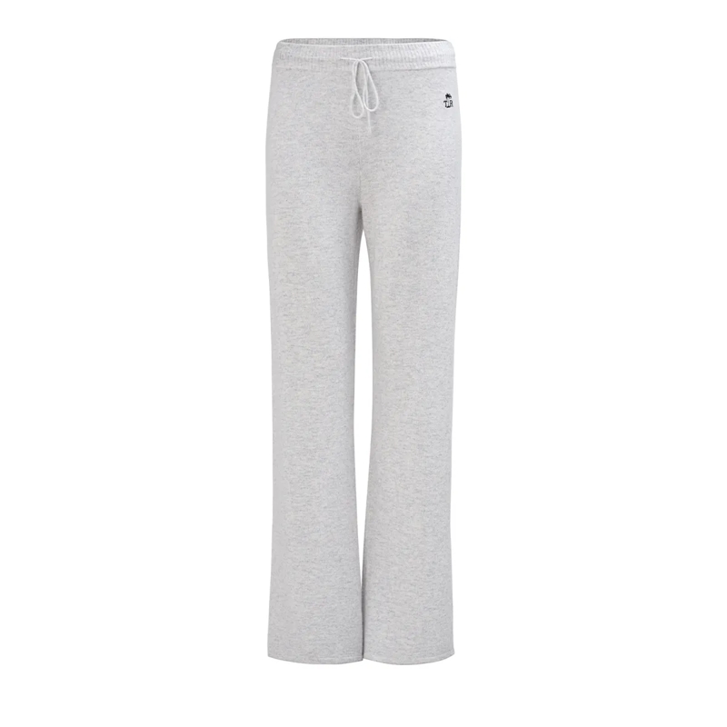 True Religion Jogginghose Strickhose hell-grau