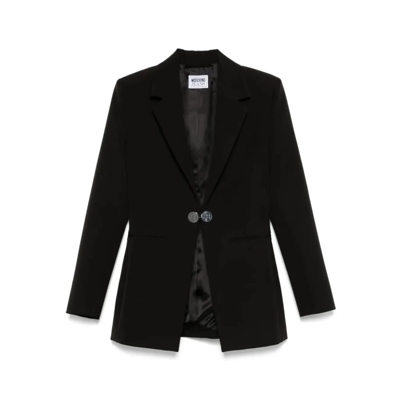 Moschino Blazer Tailored Women's Jacket With Structured Shoulders Black