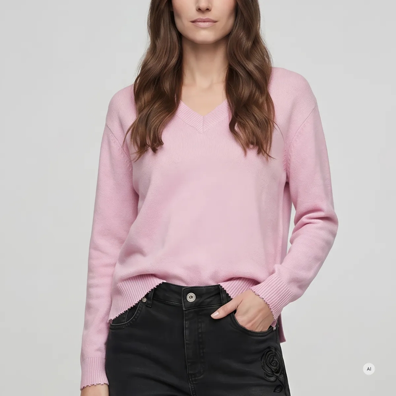 Marc Aurel Pullover Dieser V-Ausschnitt-Pullover aus Cotton/Wool-Mix m pink(Image 3)