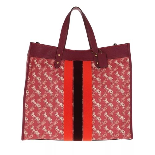 Coach Coated Canvas Field Tote Bag Red Draagtas