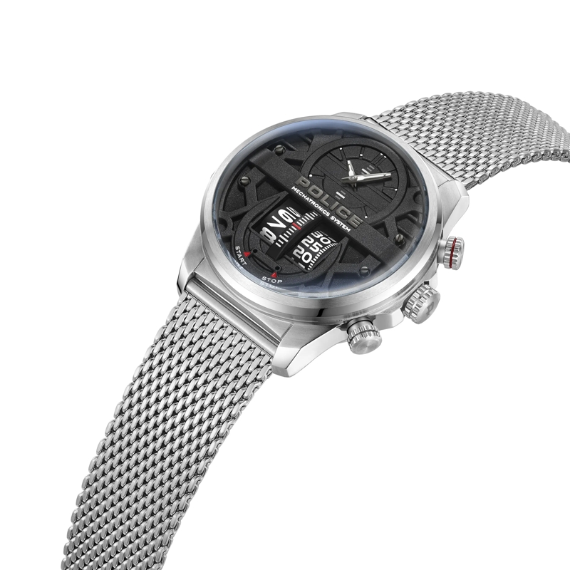 Police Automatikuhr Quarzuhr Rotorcrom silber(Image 2)