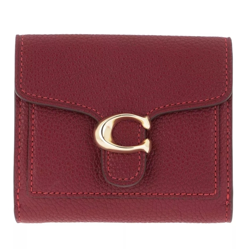 Coach Polished Pebble Tabby Small Wallet Deep Red Portefeuille à deux volets