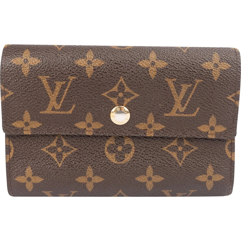 Louis Vuitton Geldbörse Louis Vuitton Canvas Monogram Porte Tresor Wallet braun