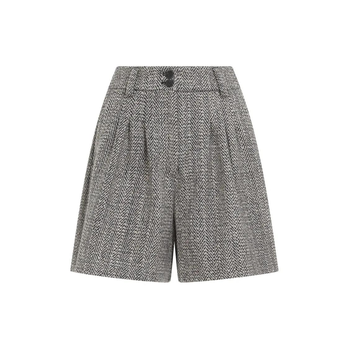 Golden Goose - Herringbone Pleated Short Pants - Größe 38 - beige