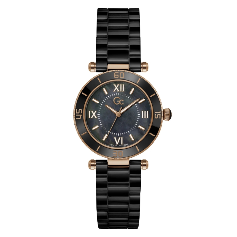GC Automatikuhr Quarz Analog Uhr Gc Muse Ceramic schwarz
