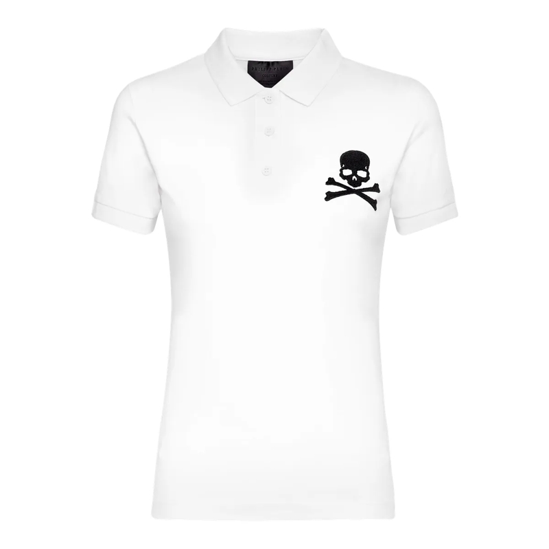 Philipp Plein Top Poloshirt weiss