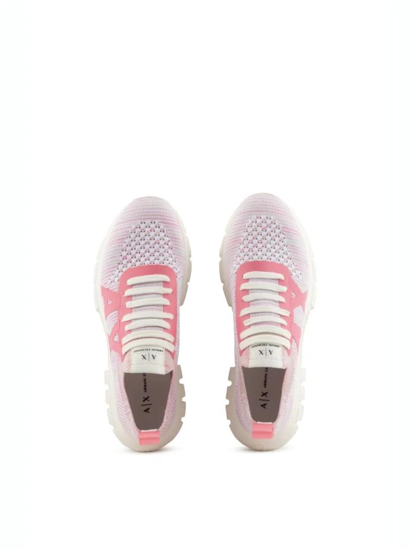 Thumbnail - Armani Exchange Low-Top Sneaker - White Fuchia Sneaker - Gr. 37 (EU) - in Rosa - für Damen