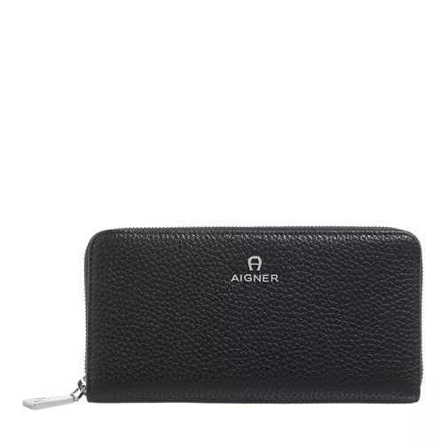 AIGNER Ivy Black Portemonnaie mit Zip-Around-Reißverschluss