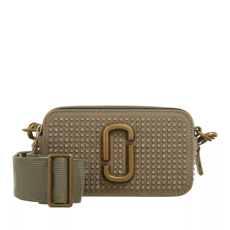 Marc Jacobs Camera Bag Crystal Canvas Snapshot State Green