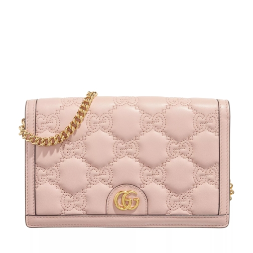 Gucci Leather Wallet on Chain Perfect Pink Kedjeplånbok