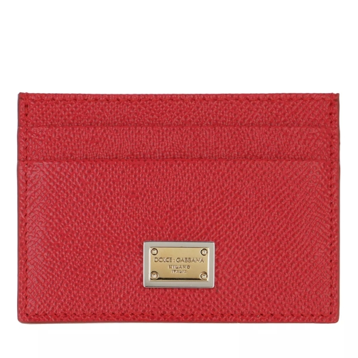 Dolce&Gabbana Card Holder Calfskin Red Korthållare