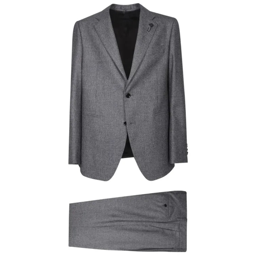 Lardini Tailored Wool Blend Fabric Suit Grey 