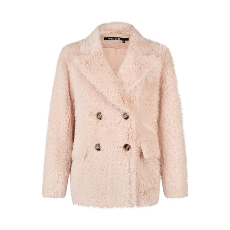Marc Aurel Blazer Blazer- Pattentaschen- Ärmelschlitz mit Knöpfen rosa