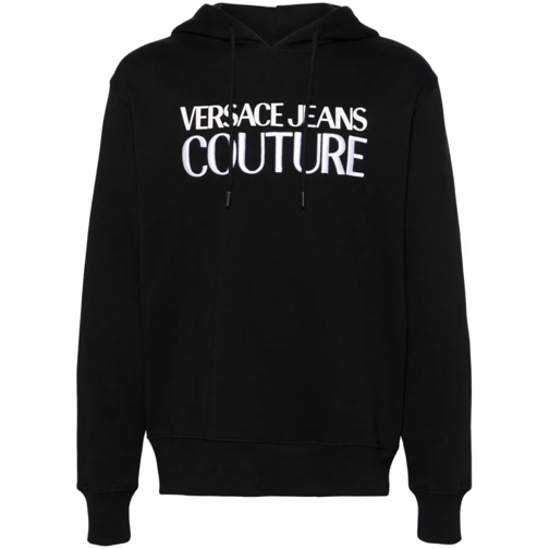 Versace Jeans Couture Hoodie Sweatshirt With Print Black