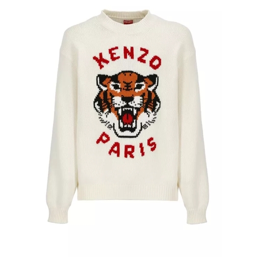 Kenzo Lucky Tiger Sweater Neutrals 
