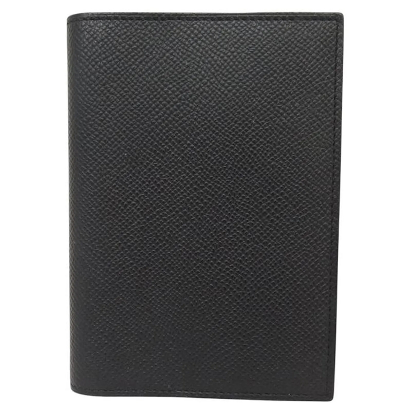 Hermès Geldbörse TAGEBUCHDECKEL HERMES AUS EPSOM SCHWARZLEDER AGEND schwarz