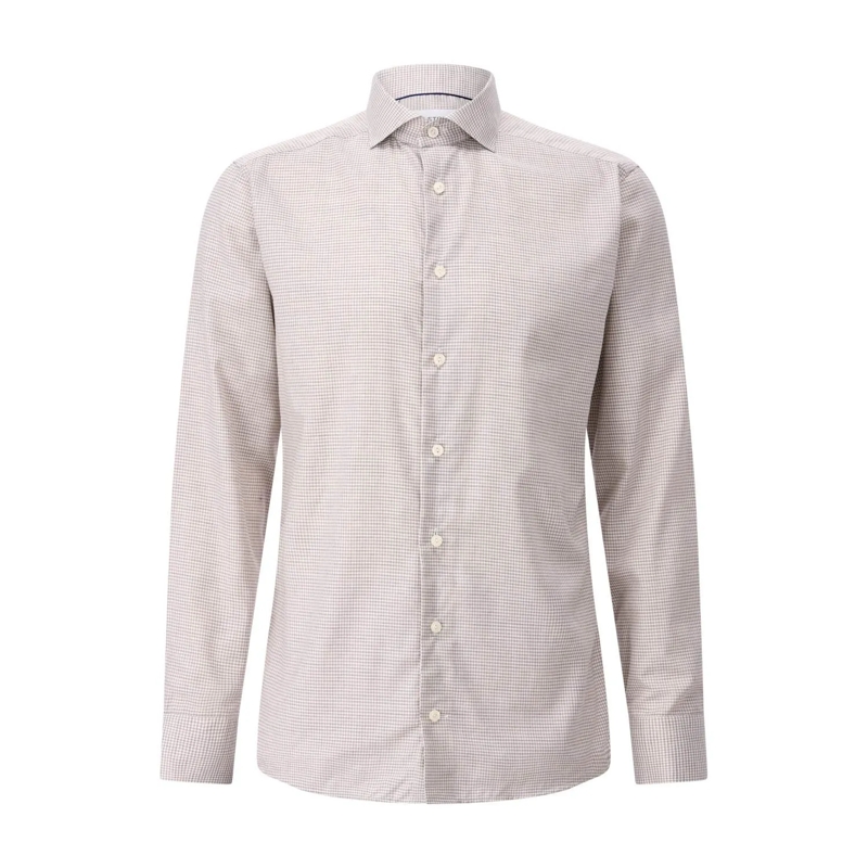 Eton Chemise Kariertes Slim-Fit Hemd Braun