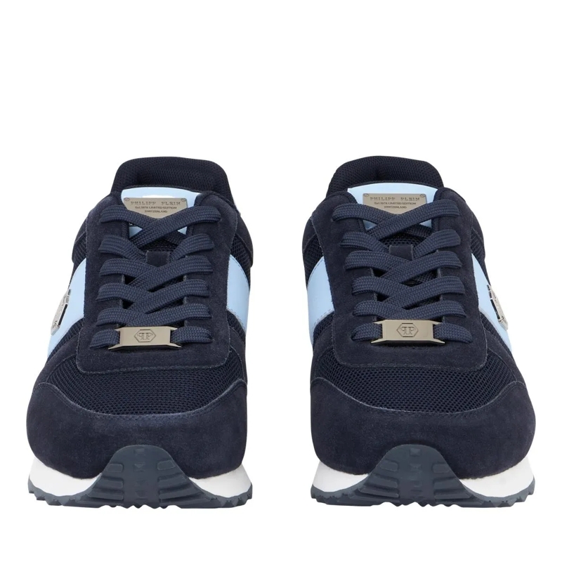 Philipp Plein Low-Top-Sneaker Läufer Hexagon blau-silber(Image 4)