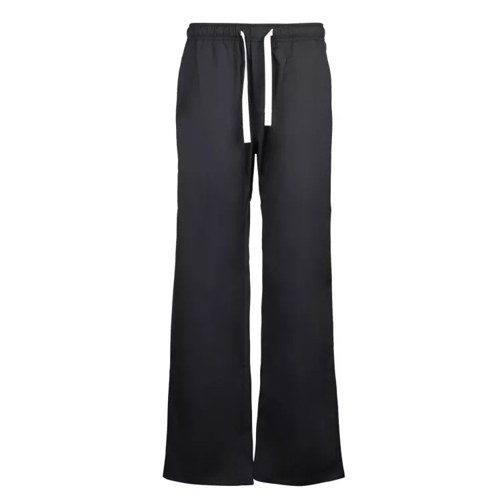 Palm Angels Embroidered Monogram Trousers Black Byxor