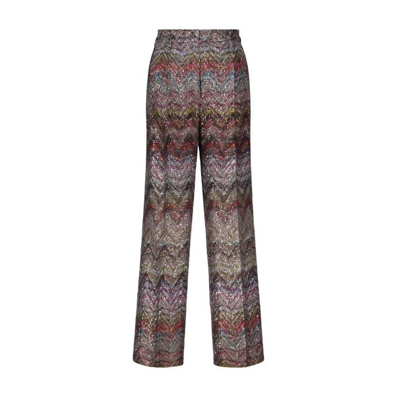 Missoni Pantalons décontractés Weite Hose mit Pailletten Multicolor