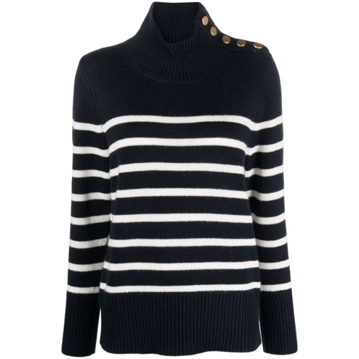 Kujten Rollkragenpullover Striped Cashmere Jumper Blue